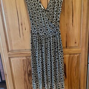 Maggy London Black and White Geometric Dress